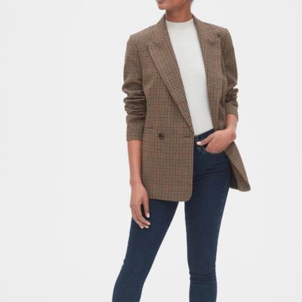 Gap Classic Houndstooth Girlfriend Blazer